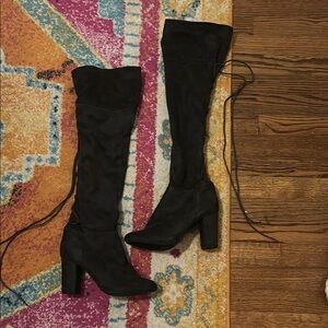 8.5. Black Suede Women's Knee-High Boots NWT